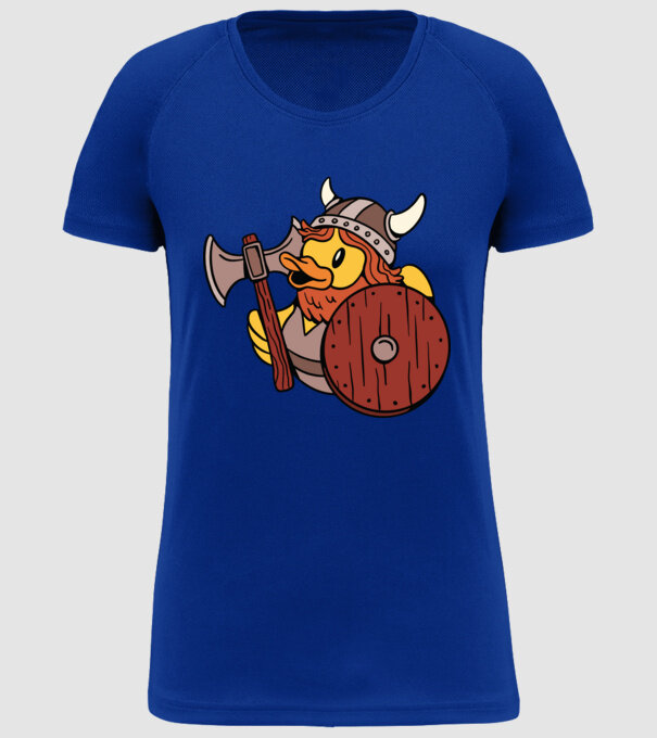 Rățușcă de cauciuc Viking model albastru regal pe tricou
