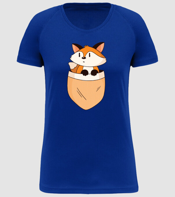 Vulpe de buzunar model albastru regal pe tricou