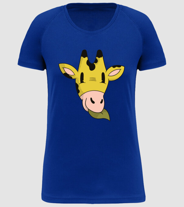 Cap Girafă model albastru regal pe tricou