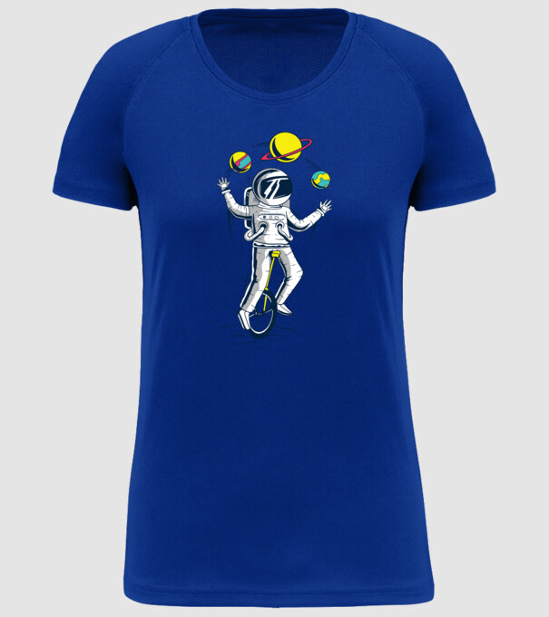 Jongler Astronaut model albastru regal pe tricou