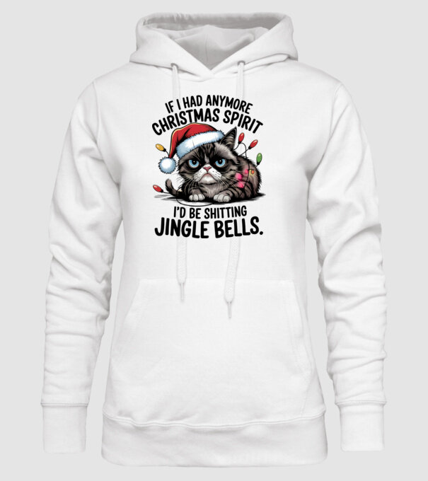 Christmas Spirit Grumpy Cat Alb model alb pe tricou