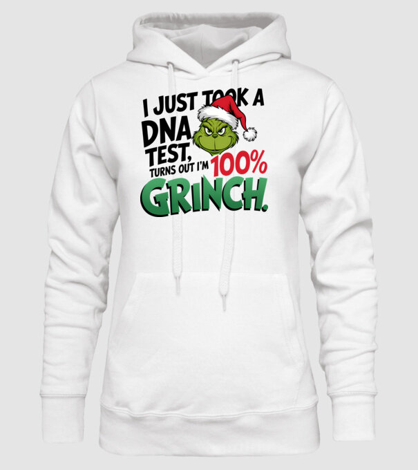 Grinch DNA test model alb pe tricou