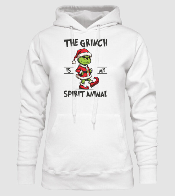 Grinch is my spirit animal model alb pe tricou