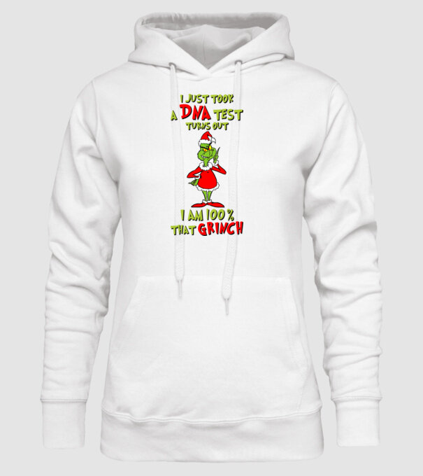 I just took a DNA test - I am Grinch model alb pe tricou