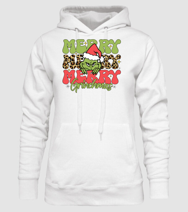 Merry Grinchmas model alb pe tricou