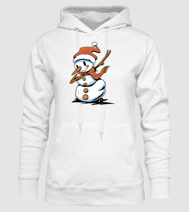 om de zăpadă Dab model alb pe tricou