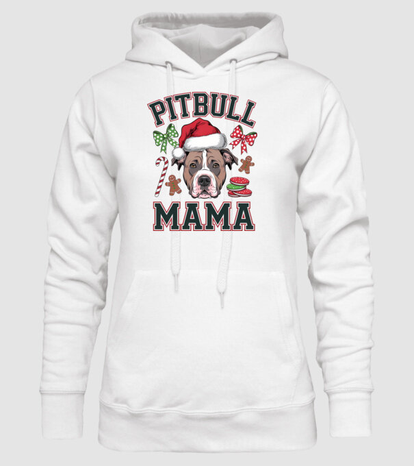 Pitbull Mama model alb pe tricou