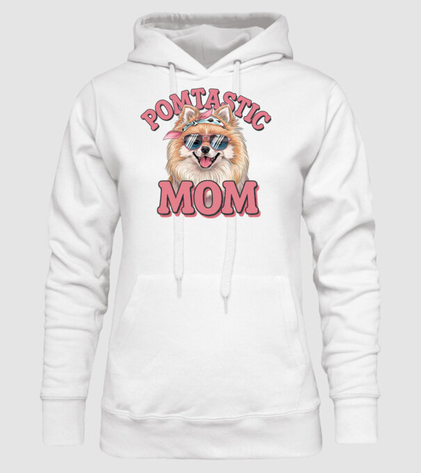 Pomtastic Mom model alb pe tricou