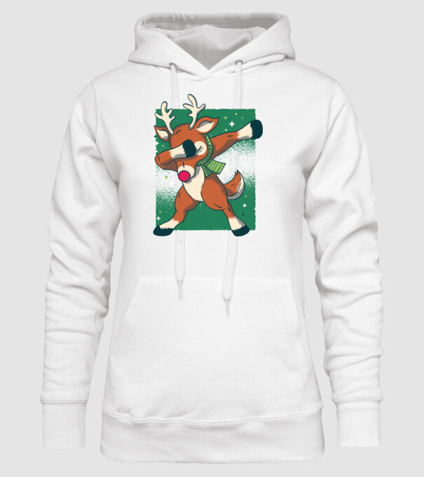 Rudolph DAB model alb pe tricou