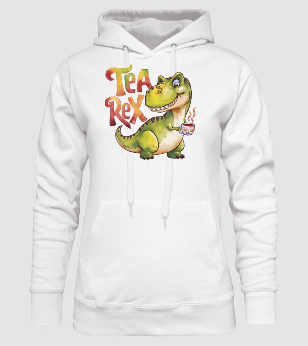 Tea Rex model alb pe tricou