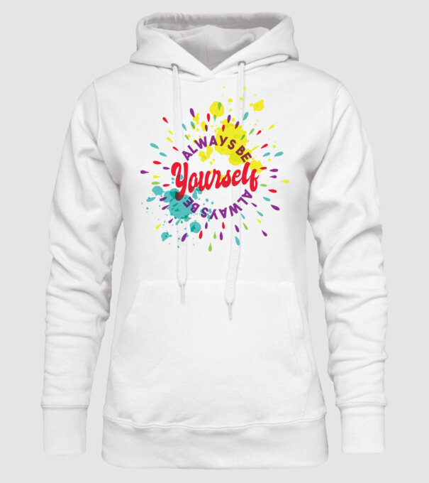 Always be yourself model alb pe tricou