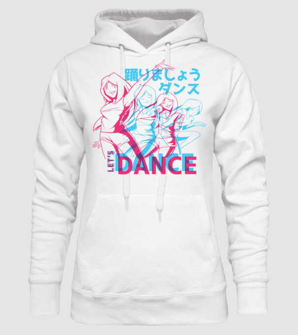 Anime Dance model alb pe tricou