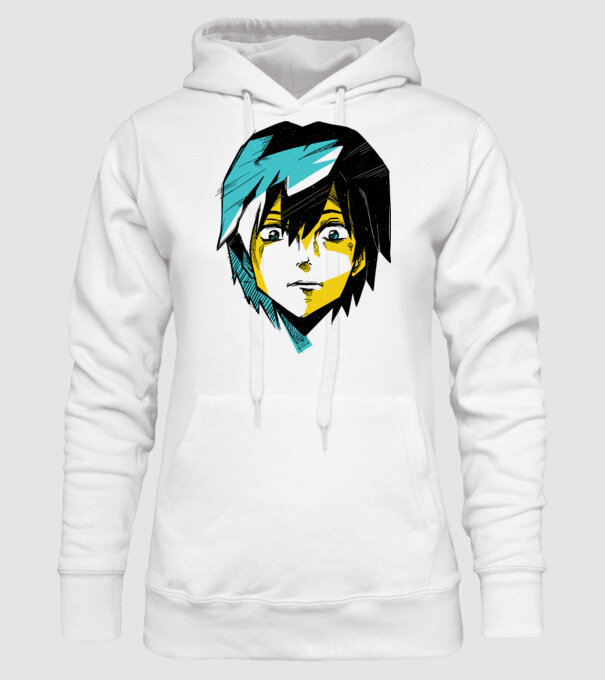 Cap Anime model alb pe tricou
