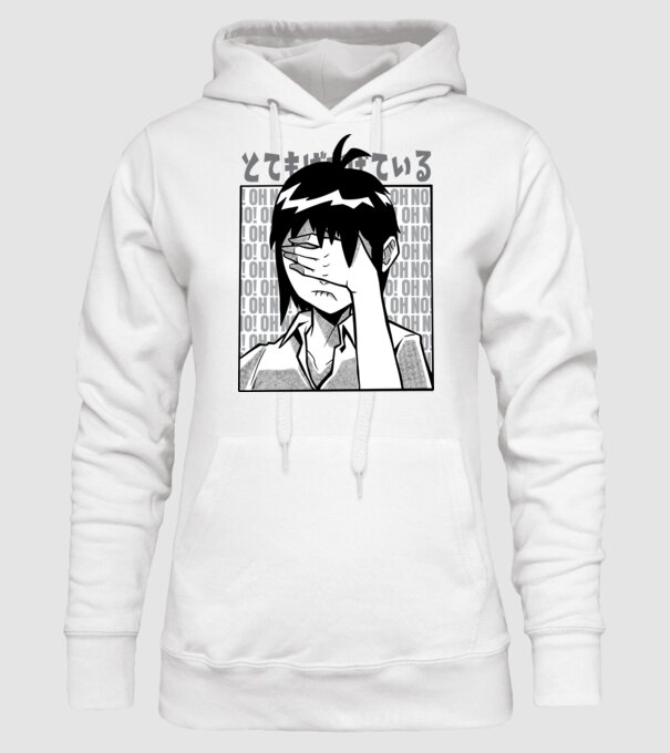 Cap Anime model alb pe tricou
