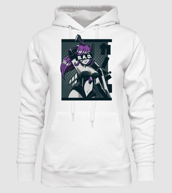 Anime fată model alb pe tricou