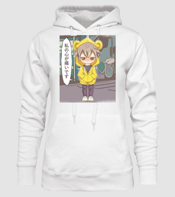 Anime Manga scenă model alb pe tricou