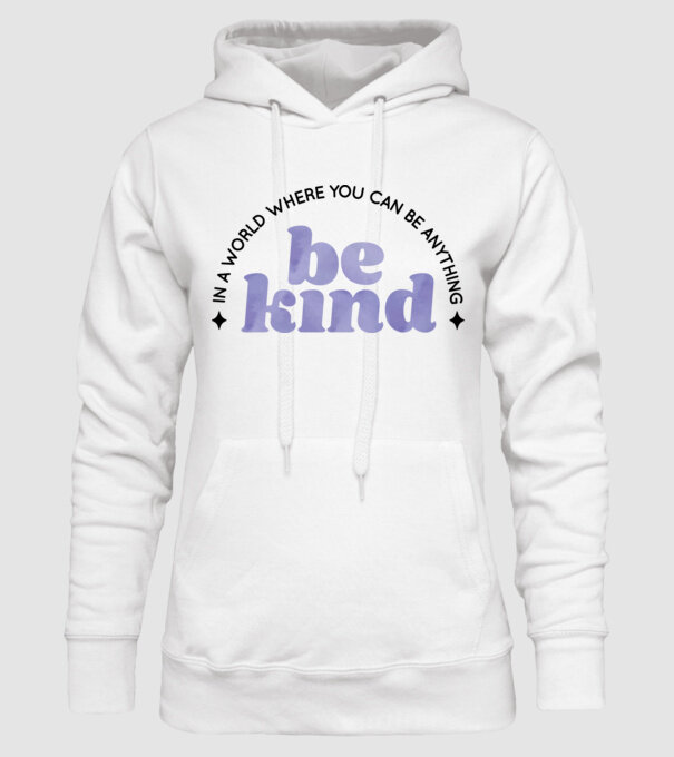 Be kind model alb pe tricou