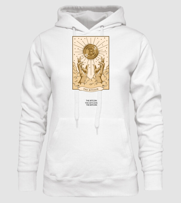 Religie Bitcoin model alb pe tricou