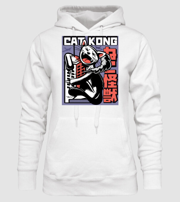 Cat Kong model alb pe tricou
