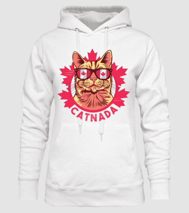 Catnada model alb pe tricou