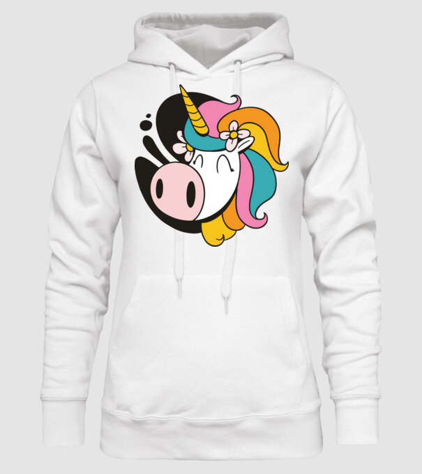 Unicorn drăguț model alb pe tricou