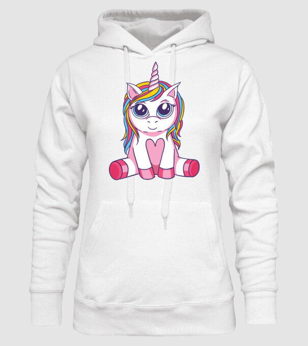 Unicorn drăguț model alb pe tricou