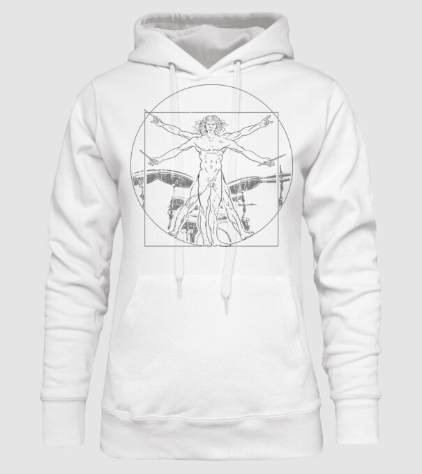 Da Vinci tobe model alb pe tricou