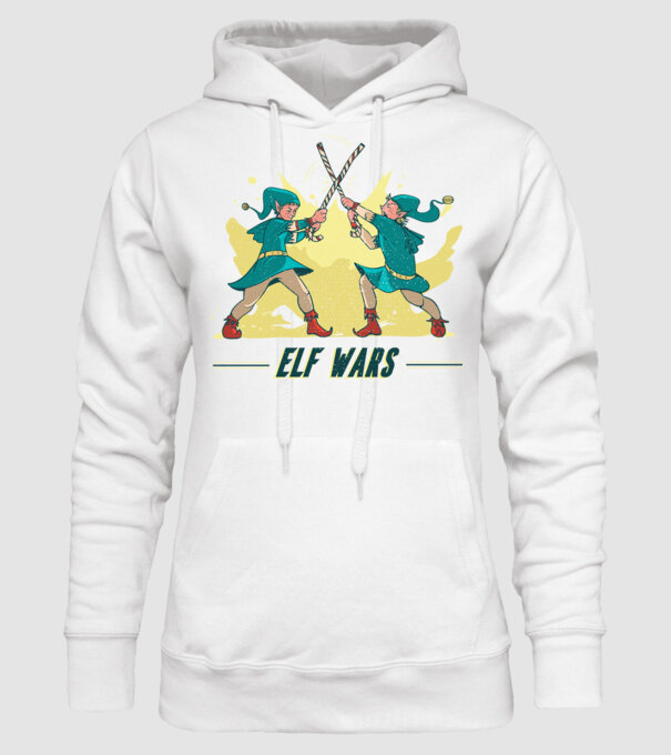 Războiul elfilor model alb pe tricou