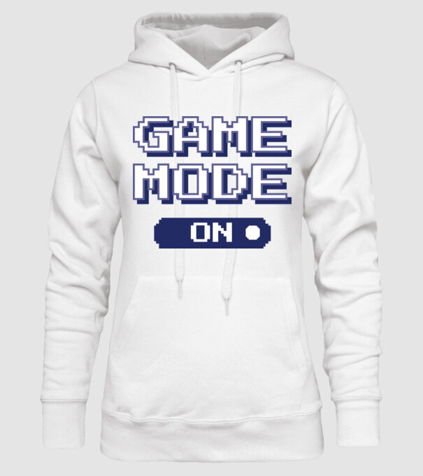 Game mode on Gamer pixel model alb pe tricou