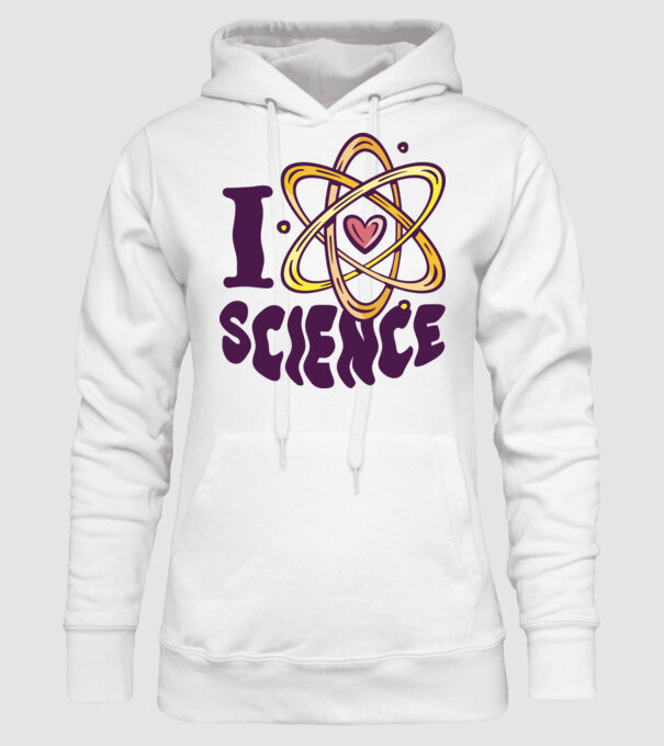 I Love Science știință model alb pe tricou