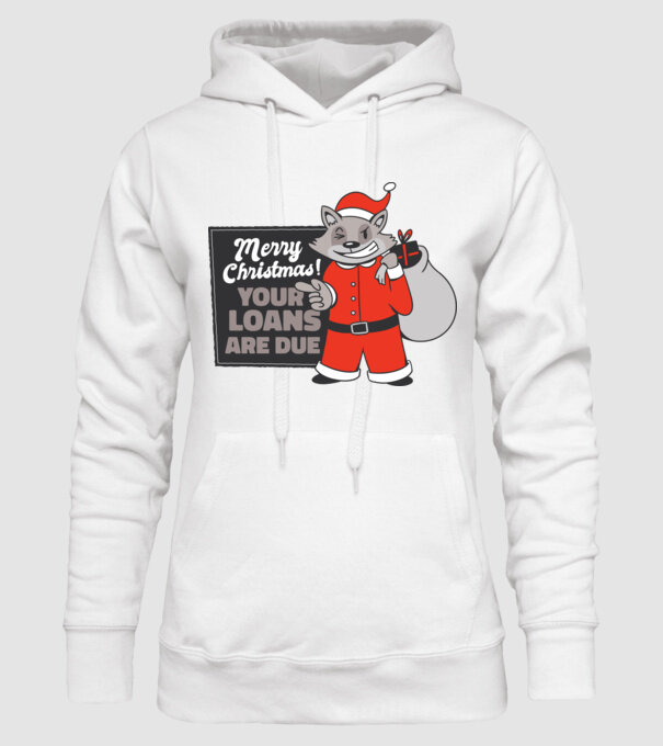 Raton de Crăciun model alb pe tricou