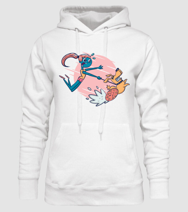 Plimbarea câinilor model alb pe tricou