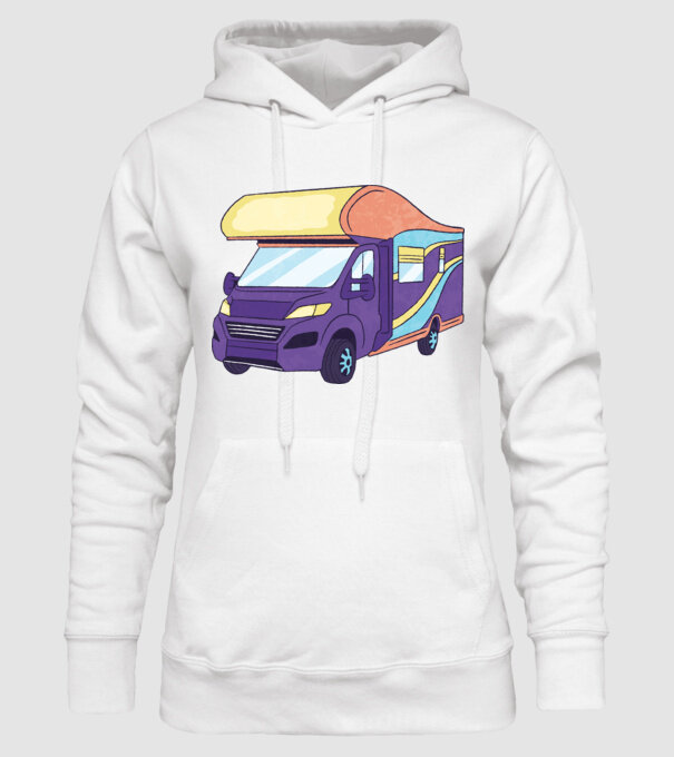 Autorulotă model alb pe tricou