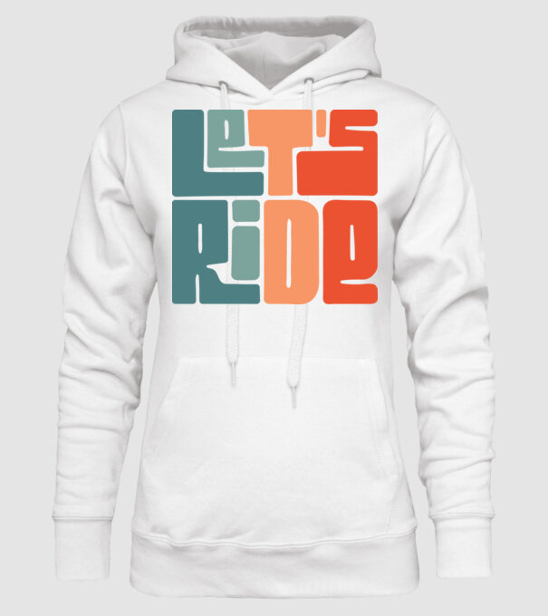 'Let''s Ride - Snowboard' model alb pe tricou