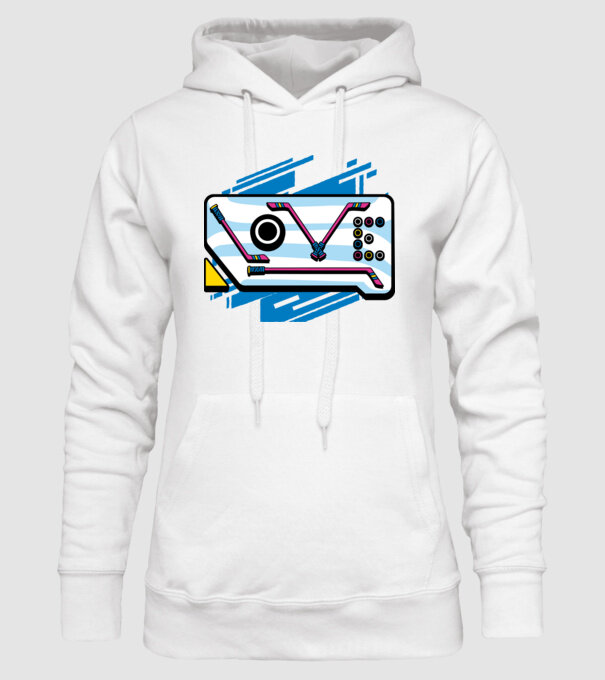 Love Hockey model alb pe tricou