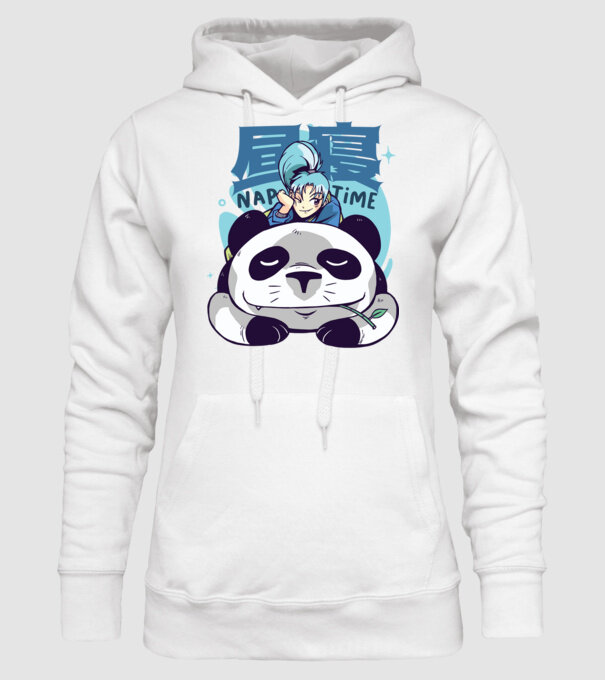 Anime Panda relaxare model alb pe tricou