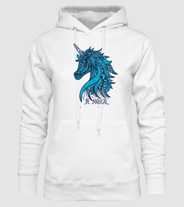 Unicorn magic model alb pe tricou