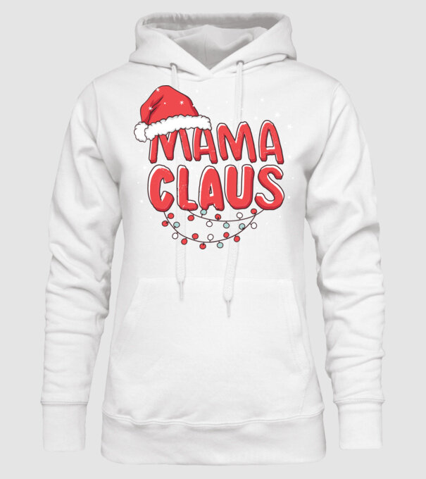 Mama Claus model alb pe tricou