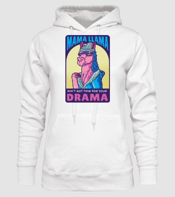 Mama Lama model alb pe tricou