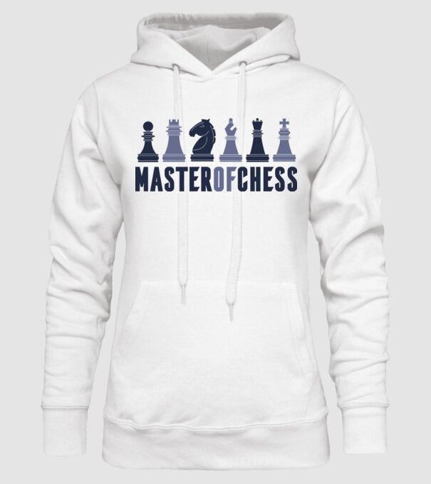 Master of Chess model alb pe tricou