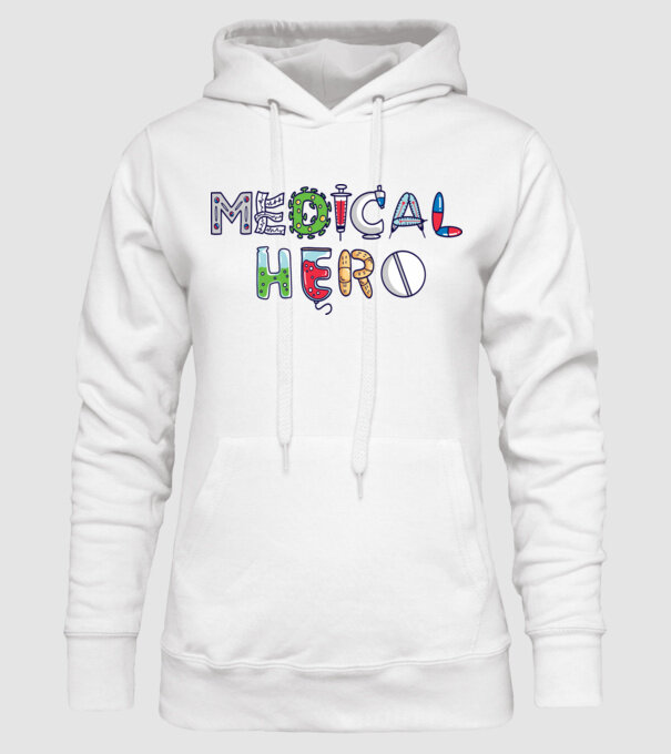Medical Hero - Eroi de zi cu zi model alb pe tricou