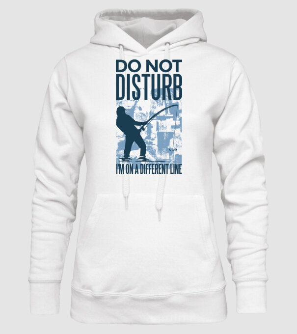 Nu mă deranja, sunt pe altă linie Pescar model alb pe tricou