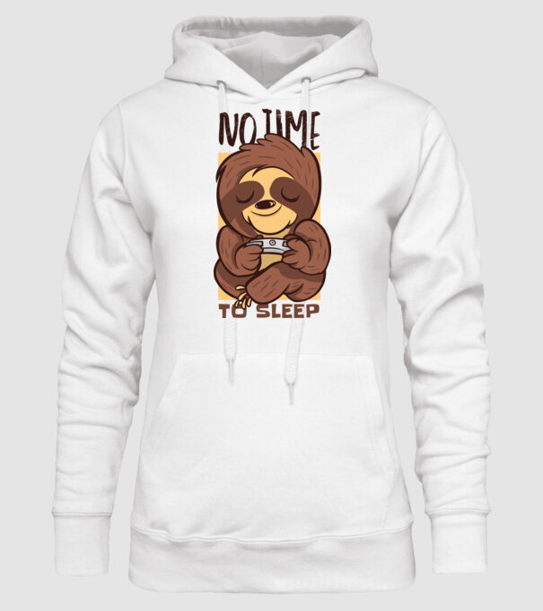 No time to sleep - Leneș drăguț model alb pe tricou