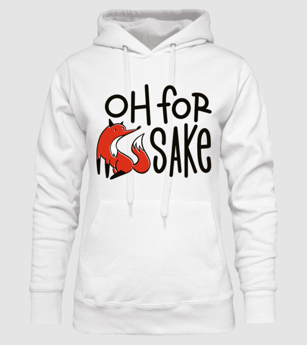 Oh for Fox Sake tricou cu vulpe model alb pe tricou