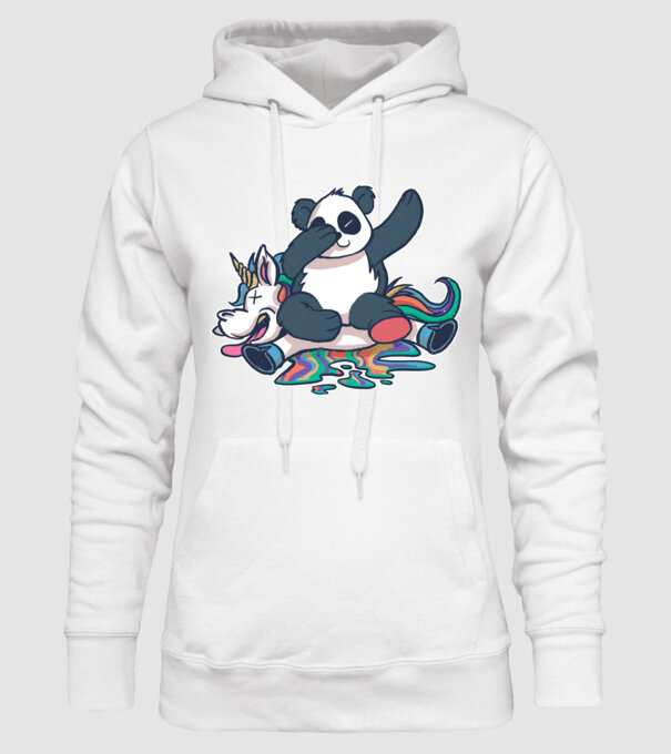 Panda DAB Unicorn model alb pe tricou