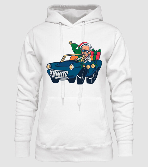 Ridin with Biden Crăciun model alb pe tricou
