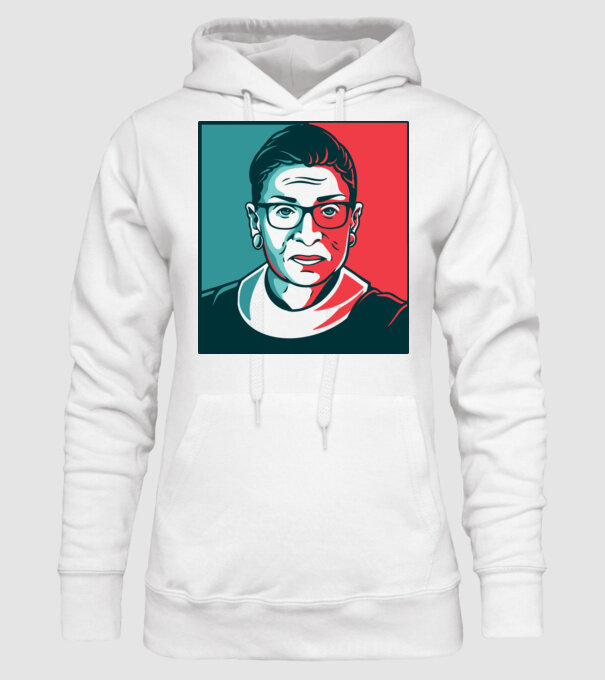 Ruth Bader Ginsburg model alb pe tricou
