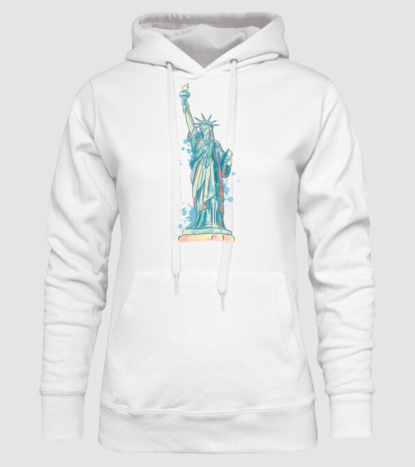 Statuia Libertății model alb pe tricou