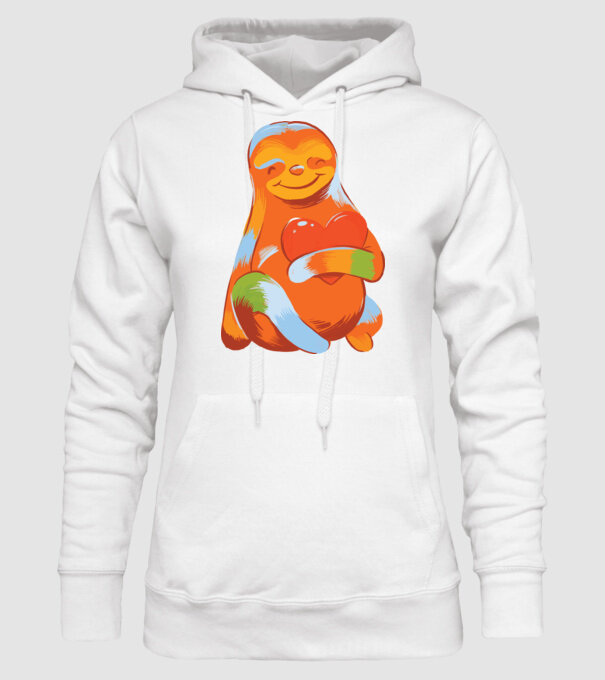 Leneș colorat model alb pe tricou