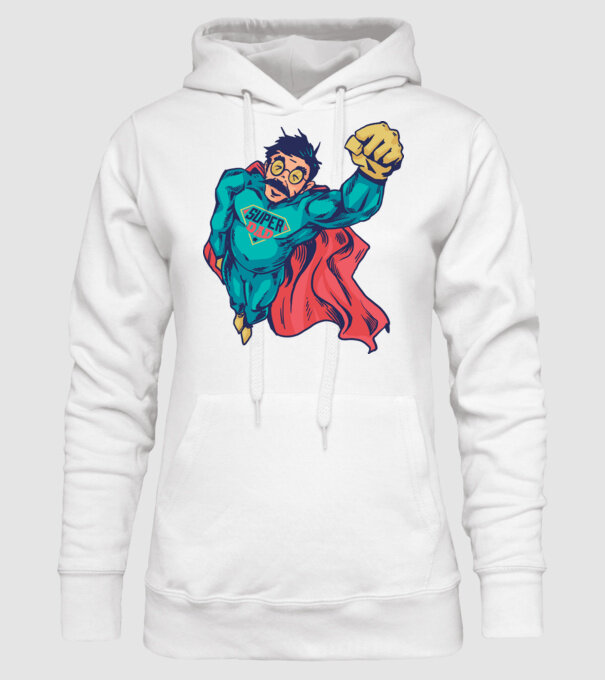 Super Tata model alb pe tricou